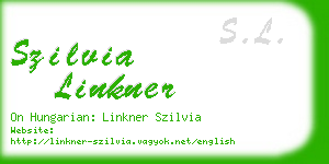 szilvia linkner business card